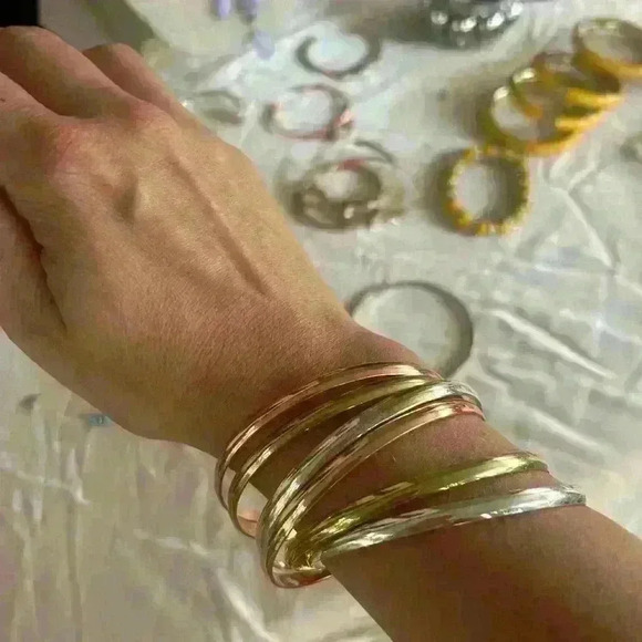 🏖️ Summer Jewelry SALE! Mixed metal stacked bracelet - Picture 2 of 9